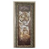 Framed Tiger & Cub Picture by Ruane Manning