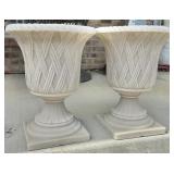 Large Pedestal Urn Planters (2)