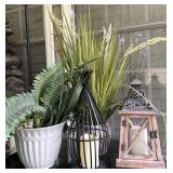 Outdoor Lanterns & Faux Plants