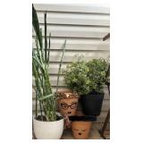 Terracotta Painted Planters & Misc Items