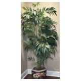 Faux Tree in Asian Satsuma Planter