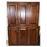 (2) Wood Storage Cabinets