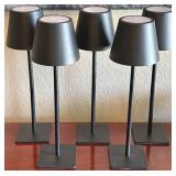 (5) Cordless Rechargeable Table Lamps