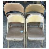 4 metal folding chairs
