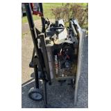 Porter cable portable table saw on rolling stand