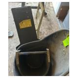 Feeders, cart, creeper, and chair