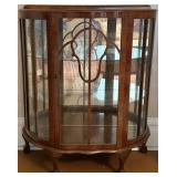 English 1920ï¿½s Walnut/Glass Display Cabinet