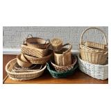 Collection of Woven Wicker Baskets