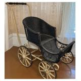 Antique F.A. Whitney Wicker Pram - SEE DESC