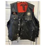 VTG Harley Davidson Leather Vest (2XL)