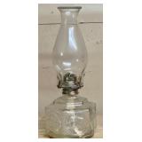 Vintage Lamplight Farms Hexagon Glass Oil Lamp