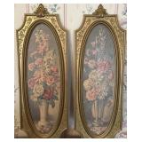(2) Cecil Rubino Floral Painting Framed Syroco
