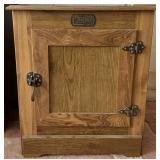 Vintage White Clad Icebox Nightstand Cabinet