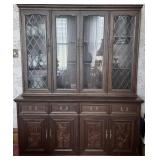 Carved Wood China Cabinet