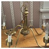 Brass 5-Arm Chandelier