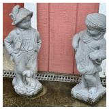 Concrete Dutch Boy & Girl Garden Statues