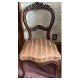 Antique Victorian Carved Mahagony Parlor Chair