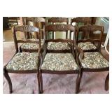 (6) Tell City Mahagony Duncan Phyfe Dining Chairs