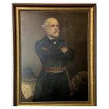 Robert E Lee Portrait Oil on Canvas by JA Elder