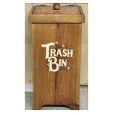 Wood Trash Bin