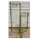 MCM Gold Tone 3-Tier Plant Stand