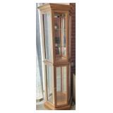 Vintage Curio Cabinet - Wood & Glass