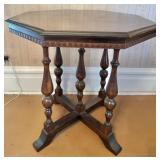 Antique Victorian Octagonal Top Occasional Table