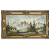 Vintage B Dï¿½rr Oil on Canvas Landscape Painting