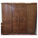 Art Deco Triple Wardrobe (Contents Not Incl)