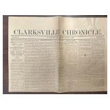 1859 Clarksville Chronicle Newspaper Vol 10 No 15