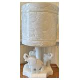 Vintage Alabaster Carved Table Lamp