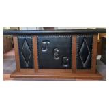 Vintage Wood and Leather Bar