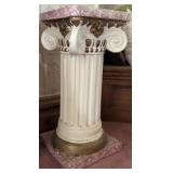 Pedestal w/ Gold Accents and Pink Marble