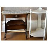 Heart Shaped Table and Mid-Century Side Table