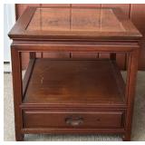 Wood Carved End Table