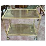 Vintage Brass Tea Cart