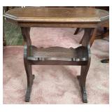 Wood Side Table Magazine Rack