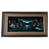 Vintage Black Velvet Landscale Painting