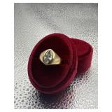 14k Yellow Gold Bezel Set Solitare Diamond Ring
