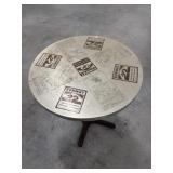 Small Wood Top Round Table
