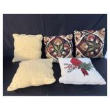 Miscellaneous pillows, quilts, rug, and more