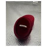 14k White Gold Diamond Band