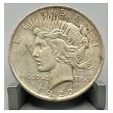 1922 Peace Silver Dollar - 90% Silver