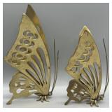 (2) VTG Brass Butterflies