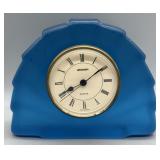 VTG Staiger West Germany Blue Glass Quartz Clock