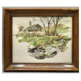 Watercolor Creek Vista Lithograph