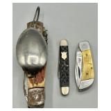 Assortment of Textured Handle Pocket Knives