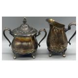 Vintage WM Rogers SilverPlated Cream & Sugar