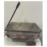 Vintage Metal Coaster Wagon w/Pull Handle