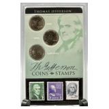 Thomas Jefferson Coin and Stamp Tribute Set